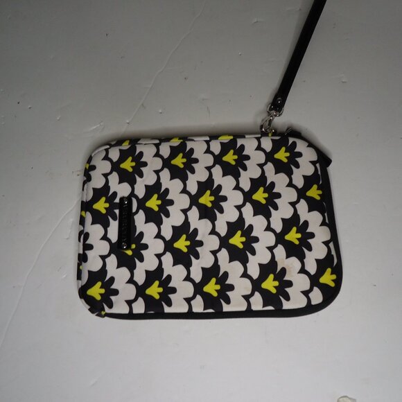 Vera Bradley Fanfare Fans Yellow Black Neoprene Tablet eReader Sleeve Retired - Picture 2 of 6